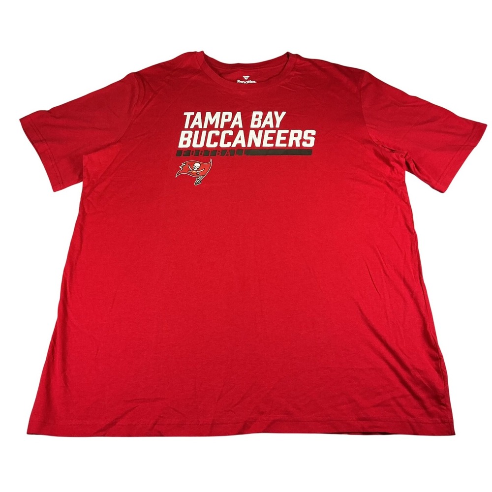 Fanatics Tampa Bay Buccaneers NFL T-Shirt Red Men's‎ 2XL NWT Football